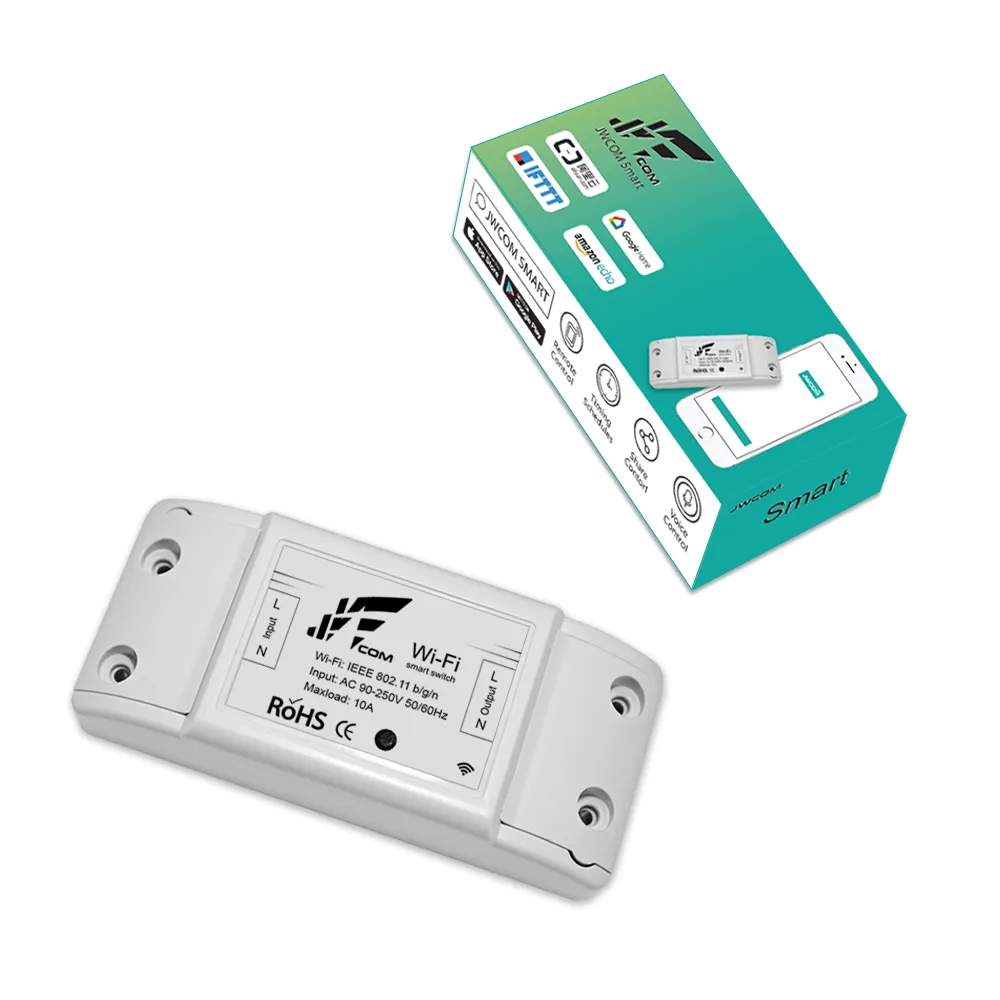 Interruptor Wi-Fi 1 Canal 10a App Tuya - Jwcom SA-01