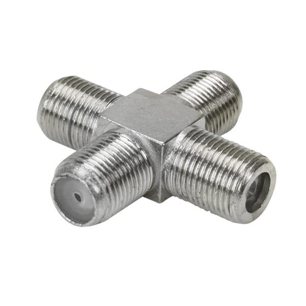 Emenda Para Conector F Quadrupla Fêmea Rg59 Rg6 - Tipo X