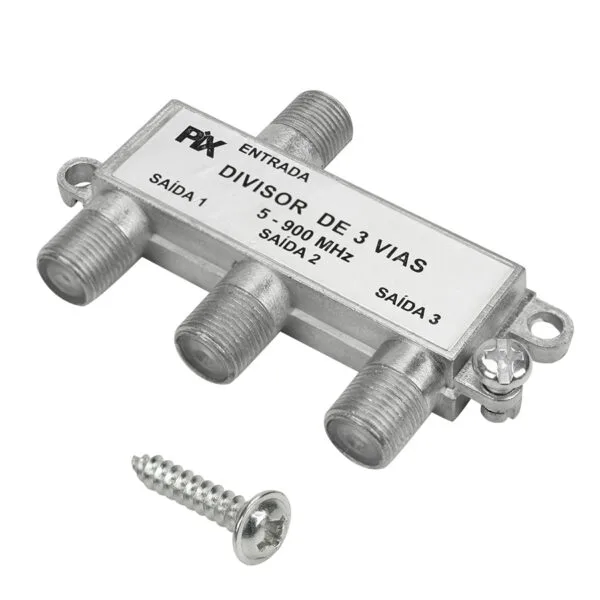 Divisor De Sinal 1x3 Baixa Frequência 5-1000 Mhz Uhf Vhf - Pix 032-0303