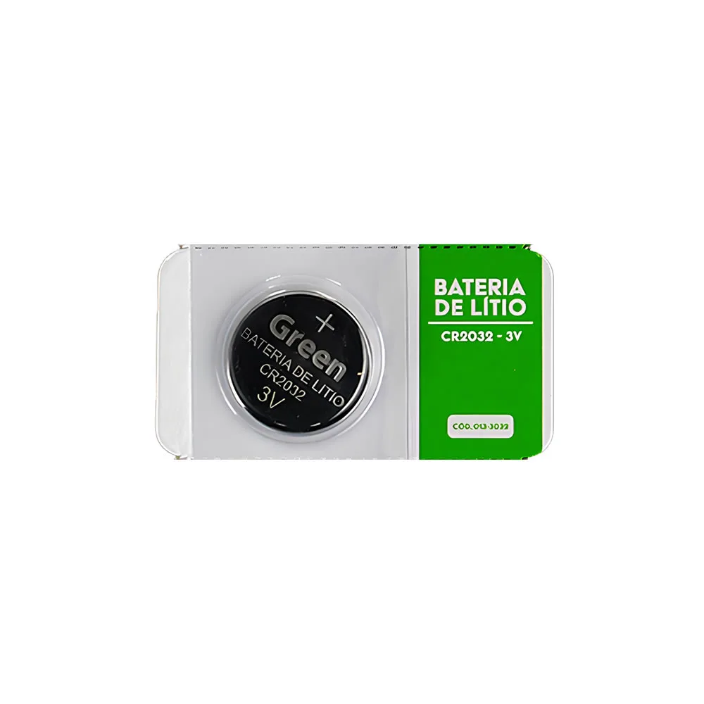 Pilha Bateria CR 2032 3v Lithium Green 013-3032 - 1 Unidade