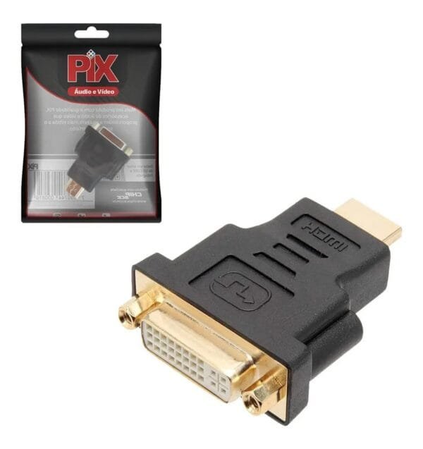 Adaptador Dvi (Fêmea) Para Hdmi (Macho) - Pix 003-8601