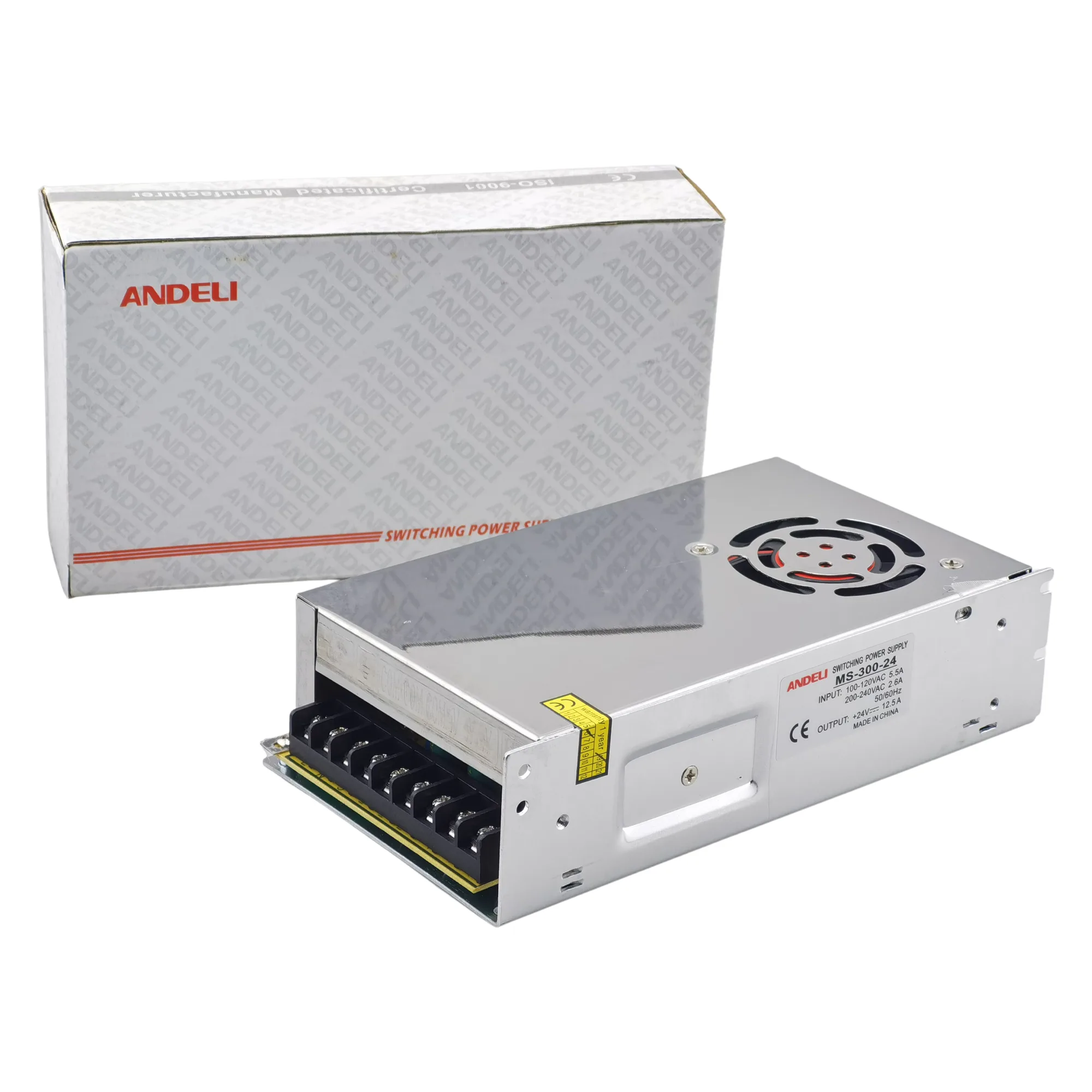 Fonte Chaveada Andeli 24V 12.5A 300w Bi-volt - MS-300-24