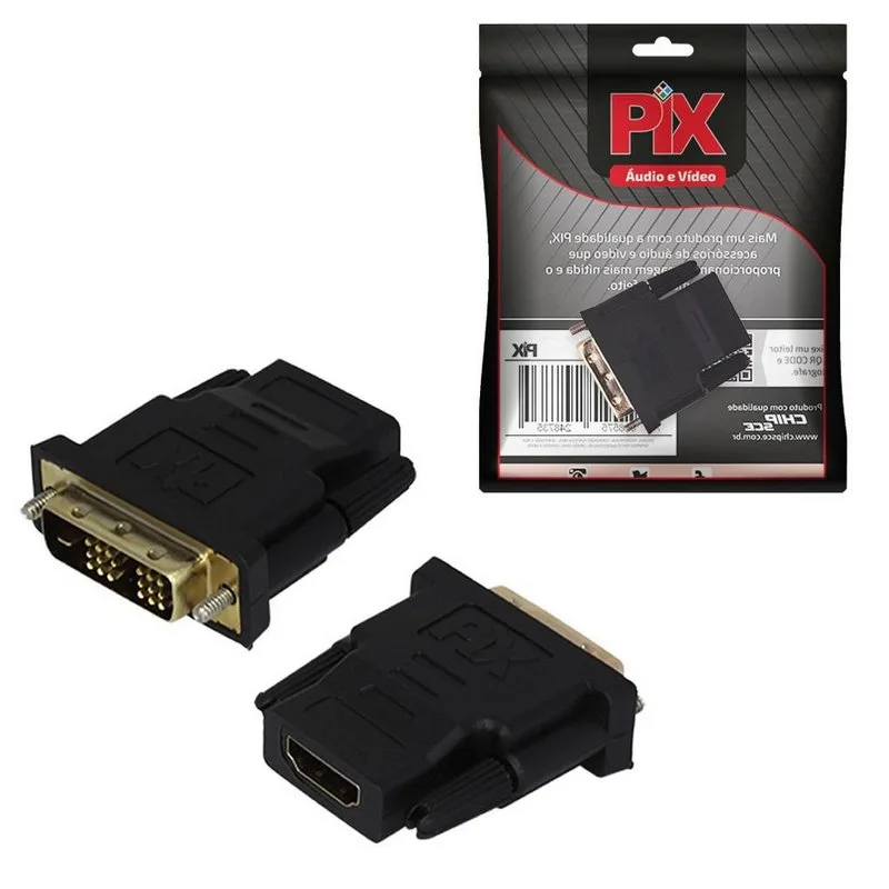 Adaptador Dvi Para Hdmi - Macho X Femea - Pix 003-8600