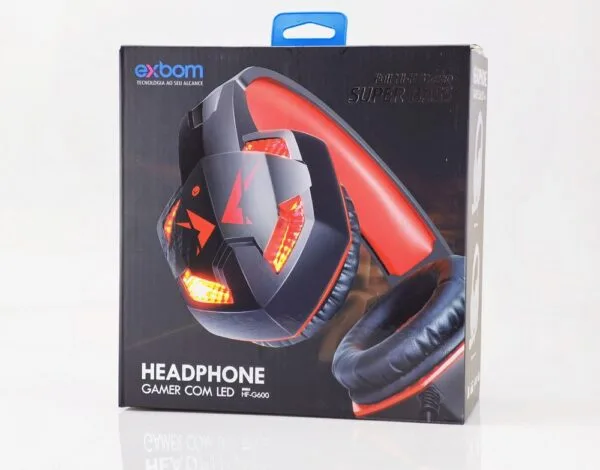 Fone Headset Gamer Com Microfone e Led - Exbom G600 - Imagem 3