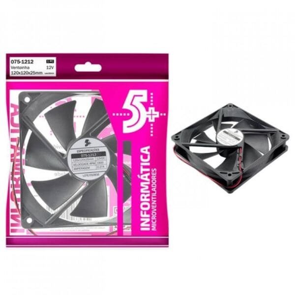 Micro ventilador Fan Cooler Ventoinha 120x120x25mm 12V DC | 5+ 075-1212