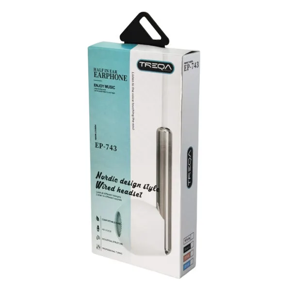 Fone de Ouvido Com Microfone Plug 3.5mm (P3) - Treqa EP-743