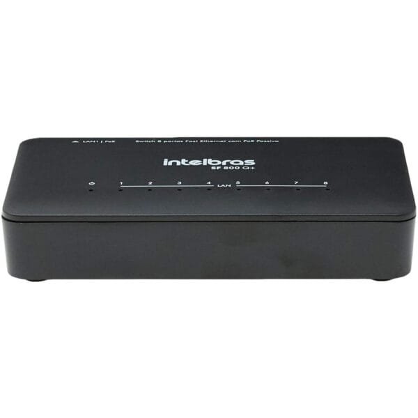 Switch 8 Portas Intelbras 10/100 Mbps Poe Sf 800q+ - Imagem 2