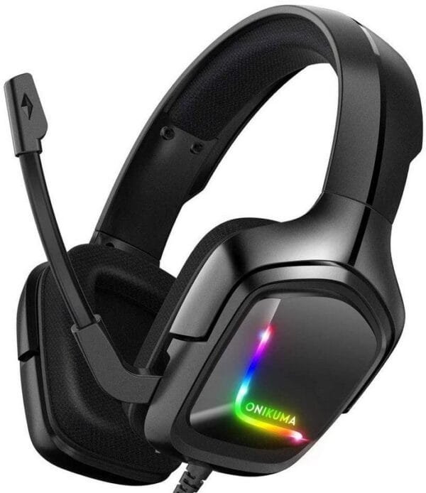 Fone de ouvido Headset Gamer Rgb Onikuma K20 - Preto