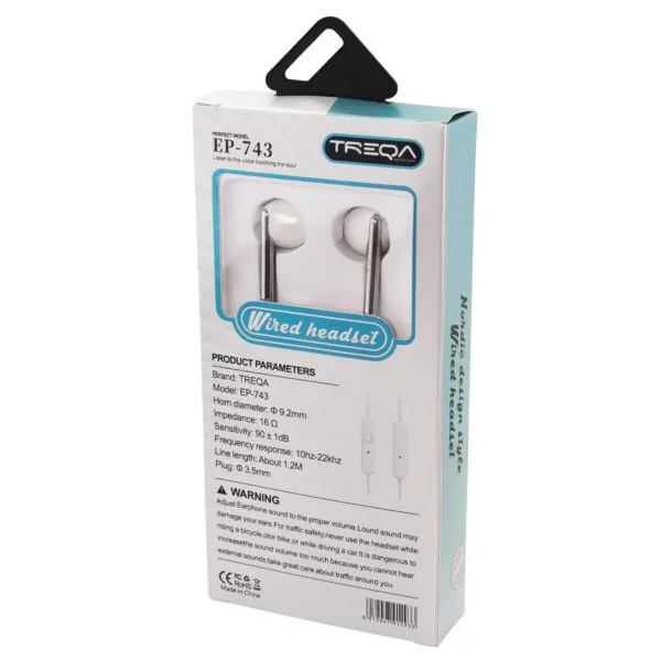 Fone de Ouvido Com Microfone Plug 3.5mm (P3) - Treqa EP-743 - Imagem 3