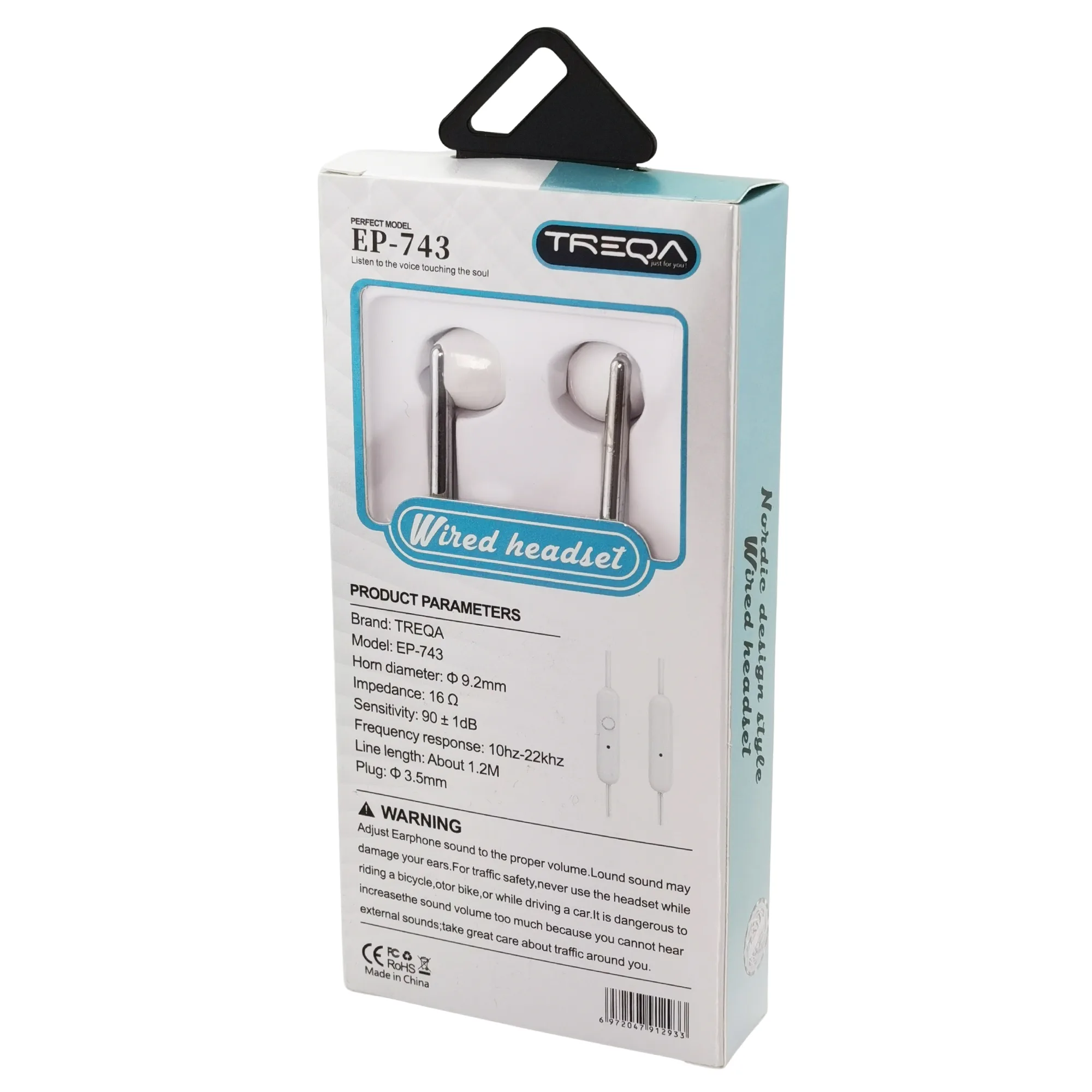 Fone de Ouvido Com Microfone Plug 3.5mm (P3) - Treqa EP-743 - Imagem 3