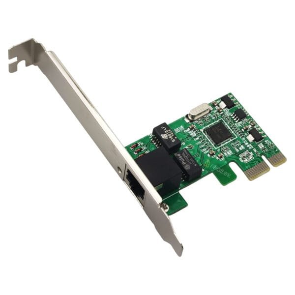 Placa de rede Pci-Express Gigabit 10/100/1000 Com Espelho Low Profile - F3  JC-PCI-EX - Imagem 2