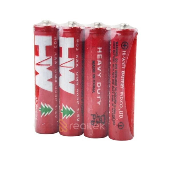 Pilha Palito AAA 1.5v Hi-Watt - Cartela com 4 Unidades
