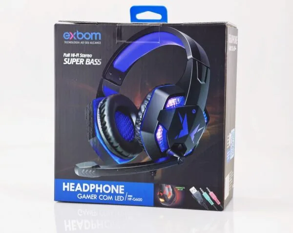 Fone Headset Gamer Com Microfone e Led - Exbom G600 - Imagem 4