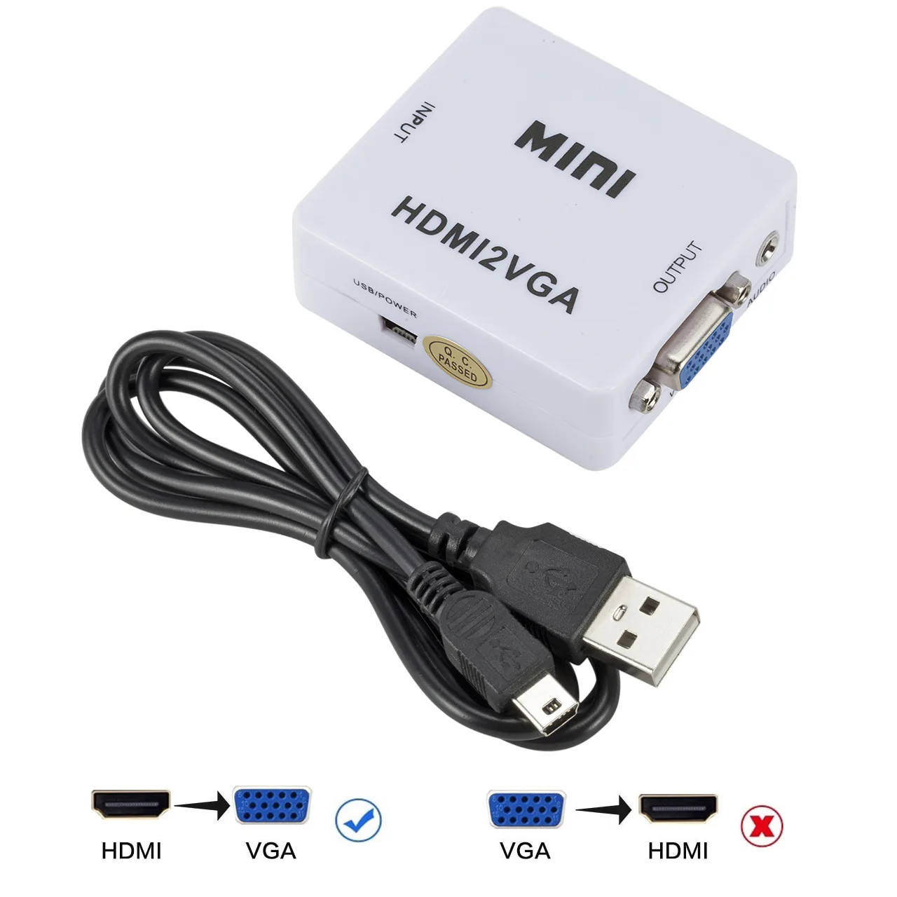 Conversor De Vídeo Hdmi para Vga - HD2VGA