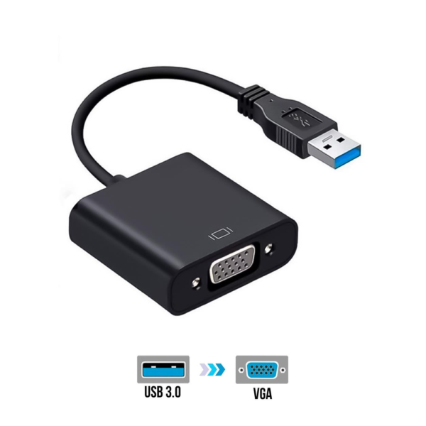 Adaptador Conversor USB 3.0 para VGA - Macho x Fêmea