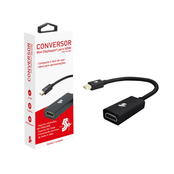 Adaptador Conversor Mini Displayport para HDMI, 15cm | 5+ 075-0824