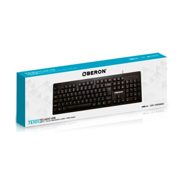 Teclado Usb Com Fio ABNT2, Preto - Oberon TE101