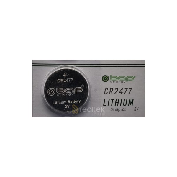 Pilha Bateria 2477, CR2477 3v Lithium, Bap Energy - 1 Unidade