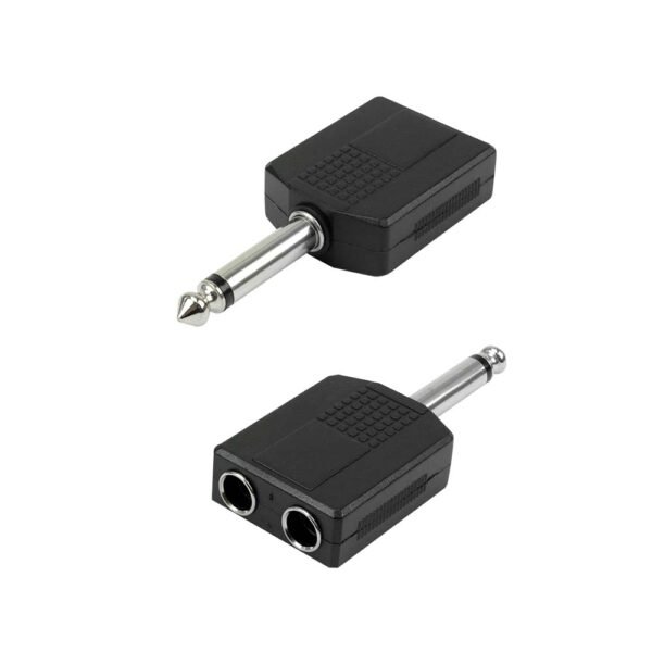 Adaptador P10 (Macho) Para 2 J10 / P10 (Fêmea) Mono, (Plastico) - 1 Unidade