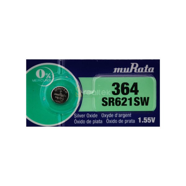 Pilha Bateria 364 SR621SW 1.55V Murata - 1 Unidade
