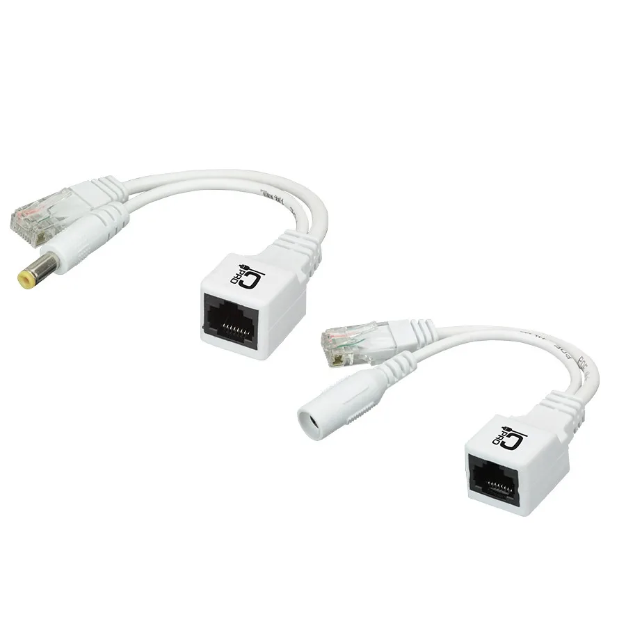Cabo Adaptador Injetor Poe Macho x Fêmea - Connect Pro 018-0156 (Branco) - Imagem 2