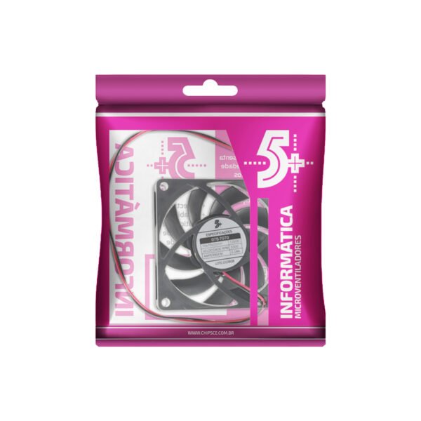 Micro ventilador Fan Cooler Ventoinha 70x70x15mm 12V DC | 5+ - Imagem 2