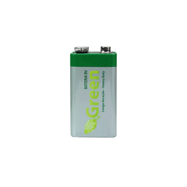 Pilha Bateria 9V 6F22 Heavy Duty - Green 013-9191