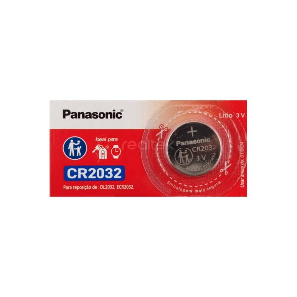Pilha Bateria CR 2032, Panasonic - 1 Unidade