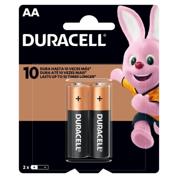 Pilha AA Alcalina 1.5v Duracell - Pack Com 2 Unidades