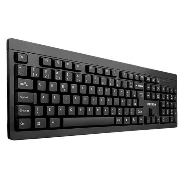 Teclado Usb Com Fio ABNT2, Preto - Oberon TE101 - Imagem 2