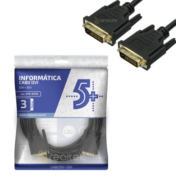 Cabo DVI D 24+1  Dual Link 3 Metros - 5+ 018-9558