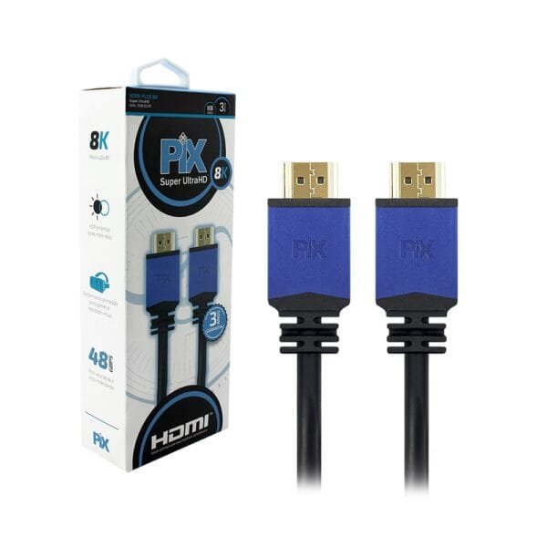 Cabo Hdmi Plus 8K v2.1 Hdr, 3 Metros - Pix 018-2135