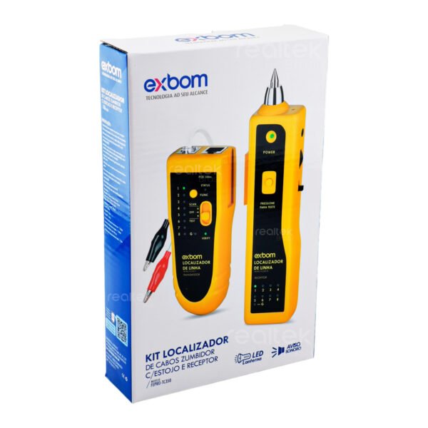 Testador Rj11 Rj45 e Localizador De Cabos, Zumbidor - Exbom FEPRO -TC350