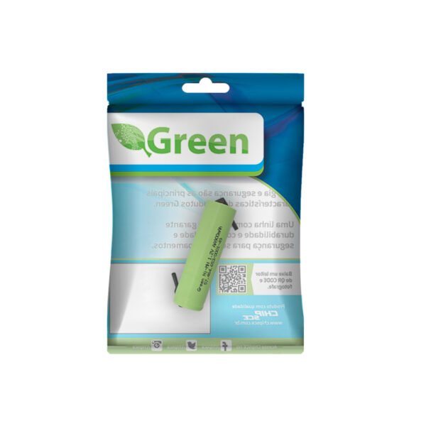Bateria Recarregável Ni-MH 1.2v AA 900Mah Com Terminais - Green 013-9000 - Imagem 2