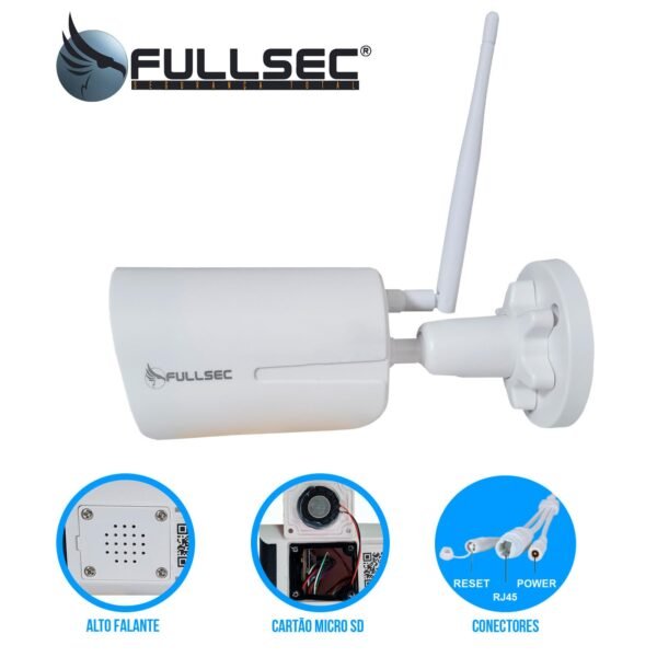 Câmera IP Bullet Wi-fi Onvif 2mp 3.6mm, Full Color - Fullsec SDIP-04 - Imagem 2