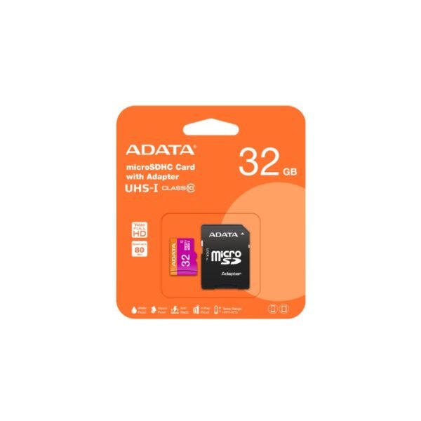 Cartão De Memória Micro SD Adata, Classe 10 - 32GB