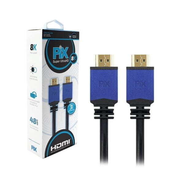 Cabo Hdmi Plus 8K v2.1 Hdr, 50cm - Pix 018-2155