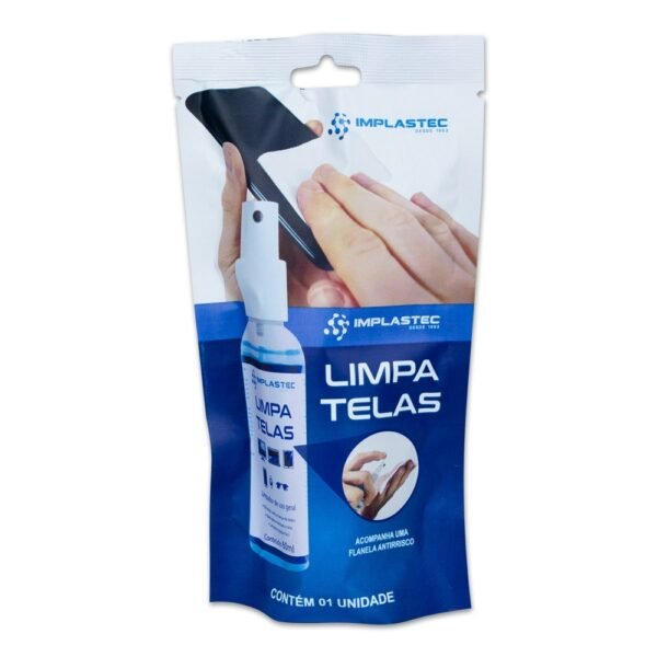 Spray Clean Limpa Telas 60ml + Flanela Anti Risco - Implastec