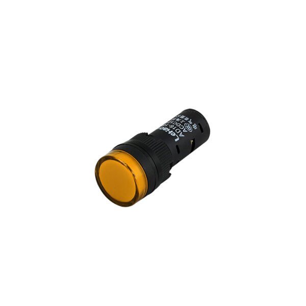 Sinaleiro Led 16mm 12V Redondo, AD16-16C - Amarelo