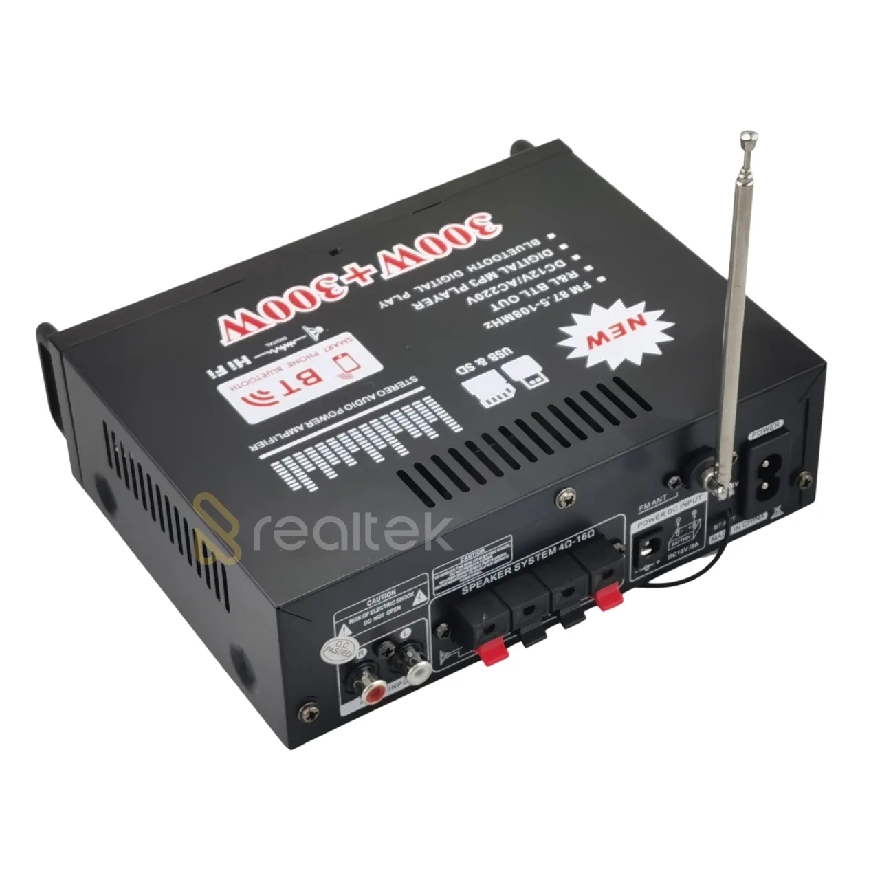 Mini Amplificador Receiver De Áudio, Bluetooth, Mp3 e Fm 600w 220v - BT298A - Imagem 2