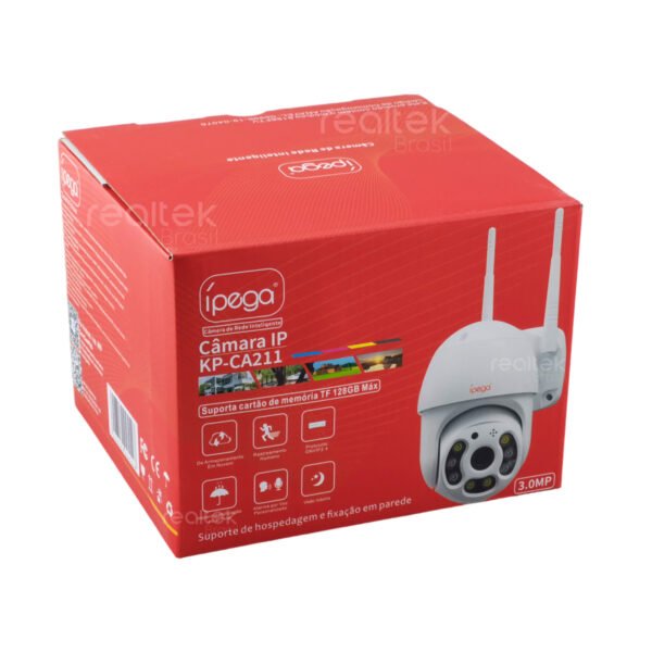 Câmera IP Mini Speed dome Ptz Wi-fi Onvif 1080p Auto Tracking - Ípega KP-CA211 - Imagem 4