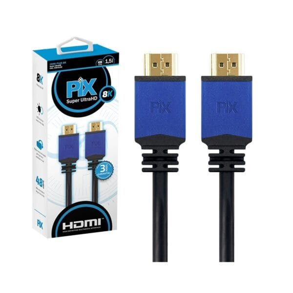 Cabo Hdmi Plus 8K v2.1 Hdr, 1.5 Metro - Pix 018-2130