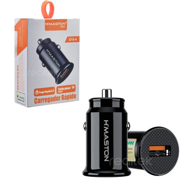 Carregador Veicular USB Turbo QC 4.0 - H'MASTON S19-4