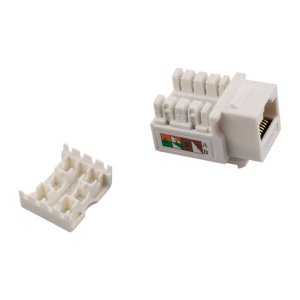 Conector RJ45 Fêmea Keystone Cat6, Branco - Nexlan - Imagem 4
