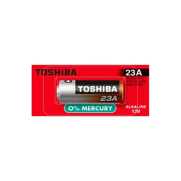 Pilha Alcalina 23A 12V / LRV08 / L1028 / MN21 / V23GA, Toshiba - 1 Unidade
