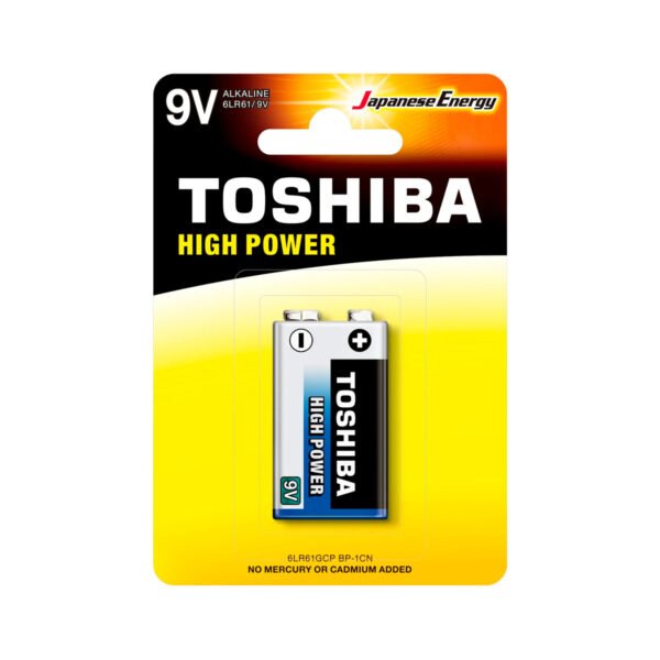 Bateria Alcalina 9V 6LR61GCP /  6LR61 / 6LP3146 / 6LF22 / MN1604 / 522 - Toshiba