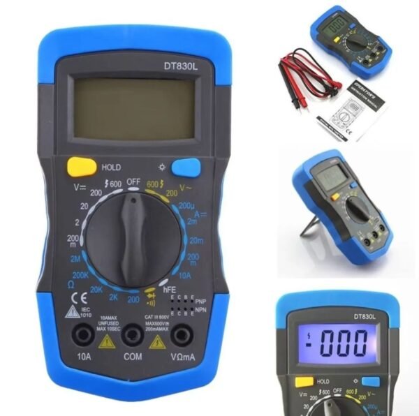 Multímetro Digital Profissional C/ Beep e Iluminação - DT830L / 180L /855 / LE982 - Imagem 5