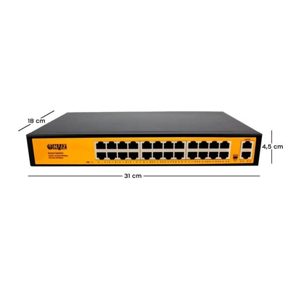 Switch 24 Portas Gigabit 100/1000 + 2 UpLink - Haiz HZ-2400GB - Imagem 5