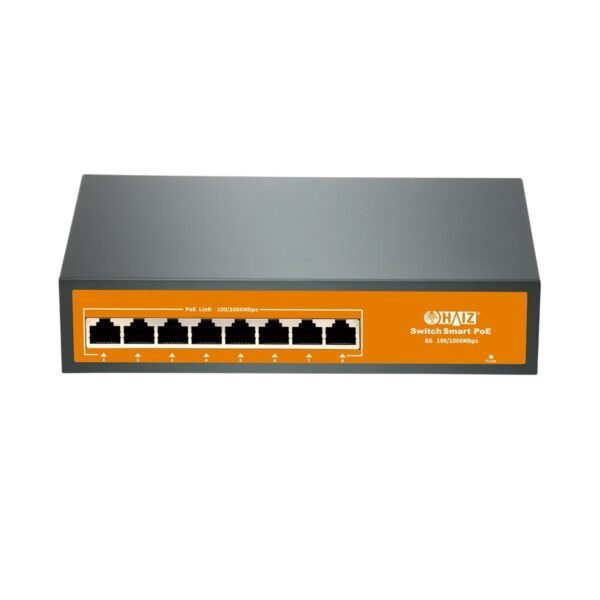 Switch Poe Híbrido 8 Portas Gigabit 100/1000 - Haiz HZ-1008GBPOE-A - Imagem 2