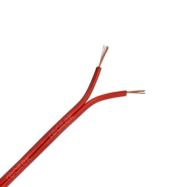 Fio Cabo Paralelo Cristal Bicolor Polarizado 2x 1mm / 2x16 Awg, CCA - 1 Metro